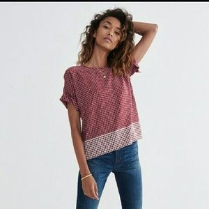 Madewell Silk Premiere Bow-Back Tee